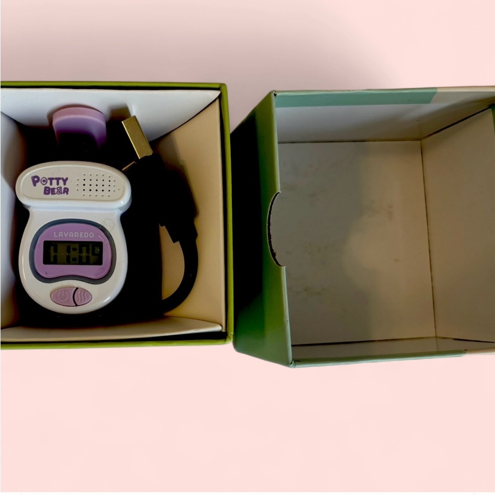 Potty Timer with Purple and White Design